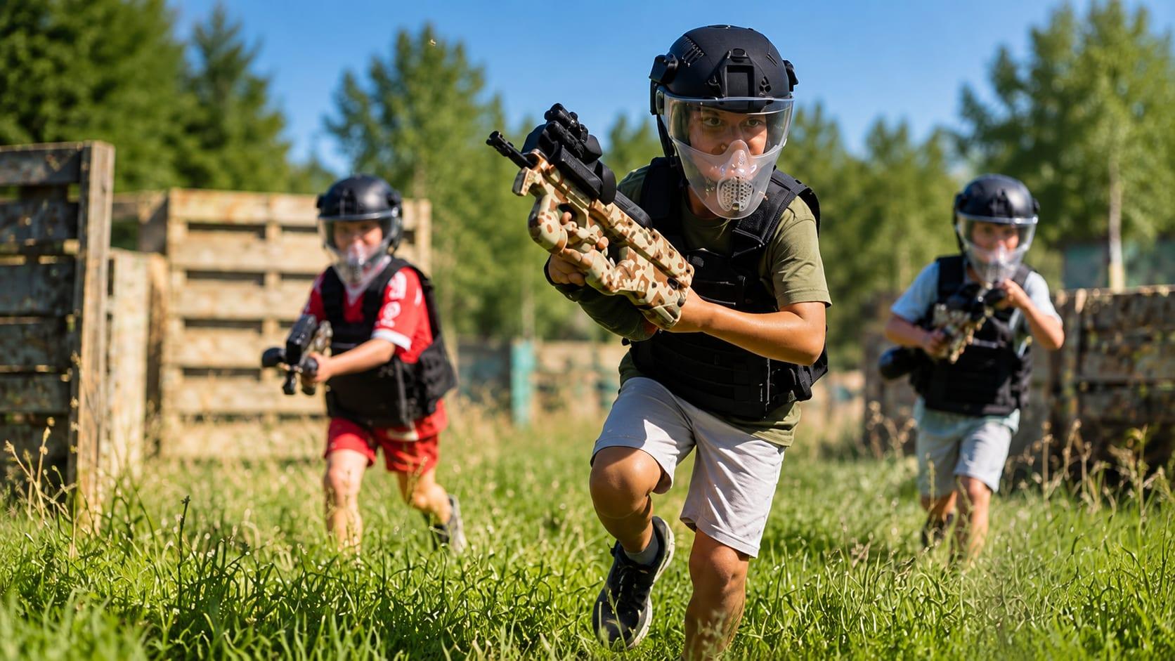 Enfants en action pendant une mission Splash Ops
